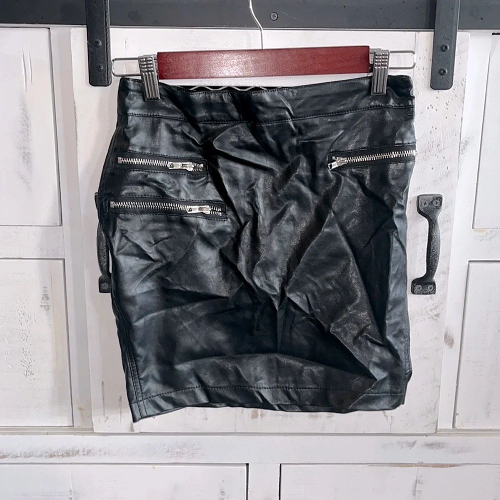 Faux Leather Mini Skirt